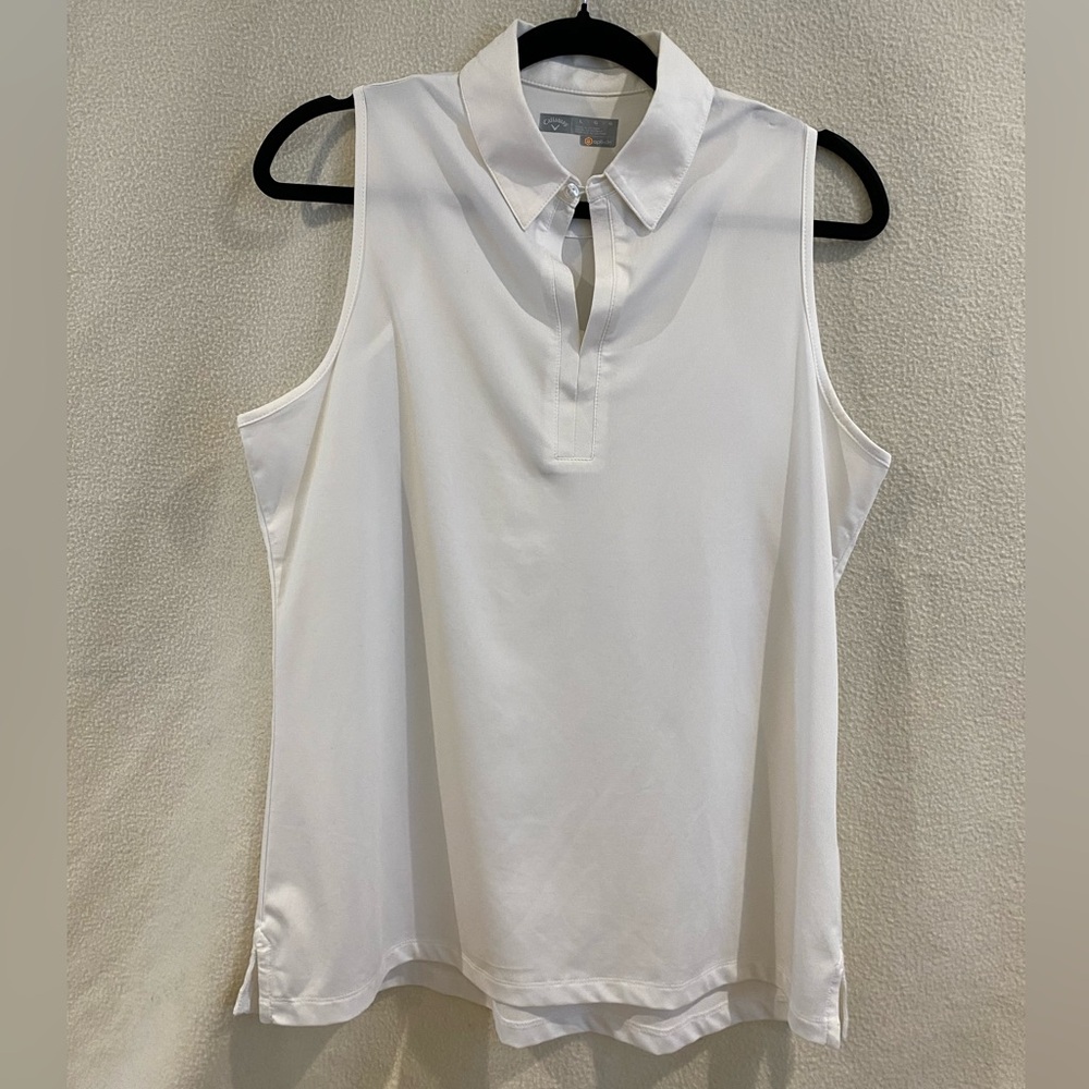 Women’s White Callaway Golf Tank Top, Size L
